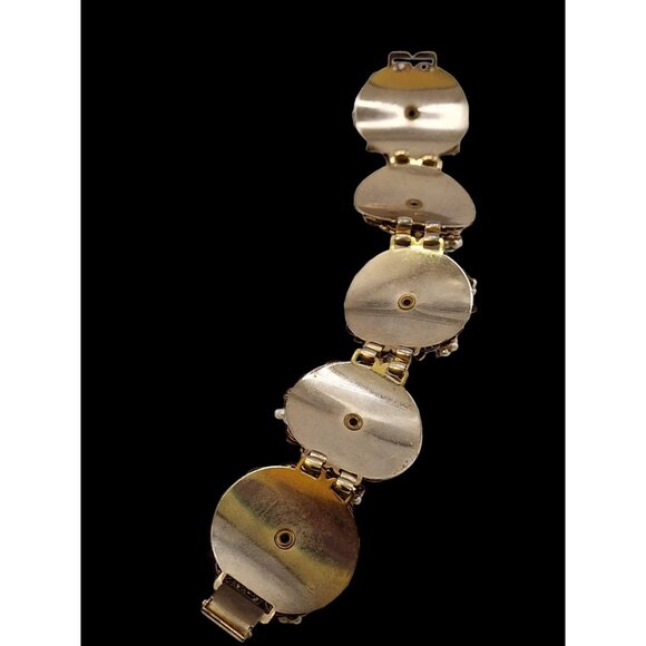 Elaborate Vintage Pearl and Rhinestone Filigree Bracelet (A4880) - Picture 7 of 7